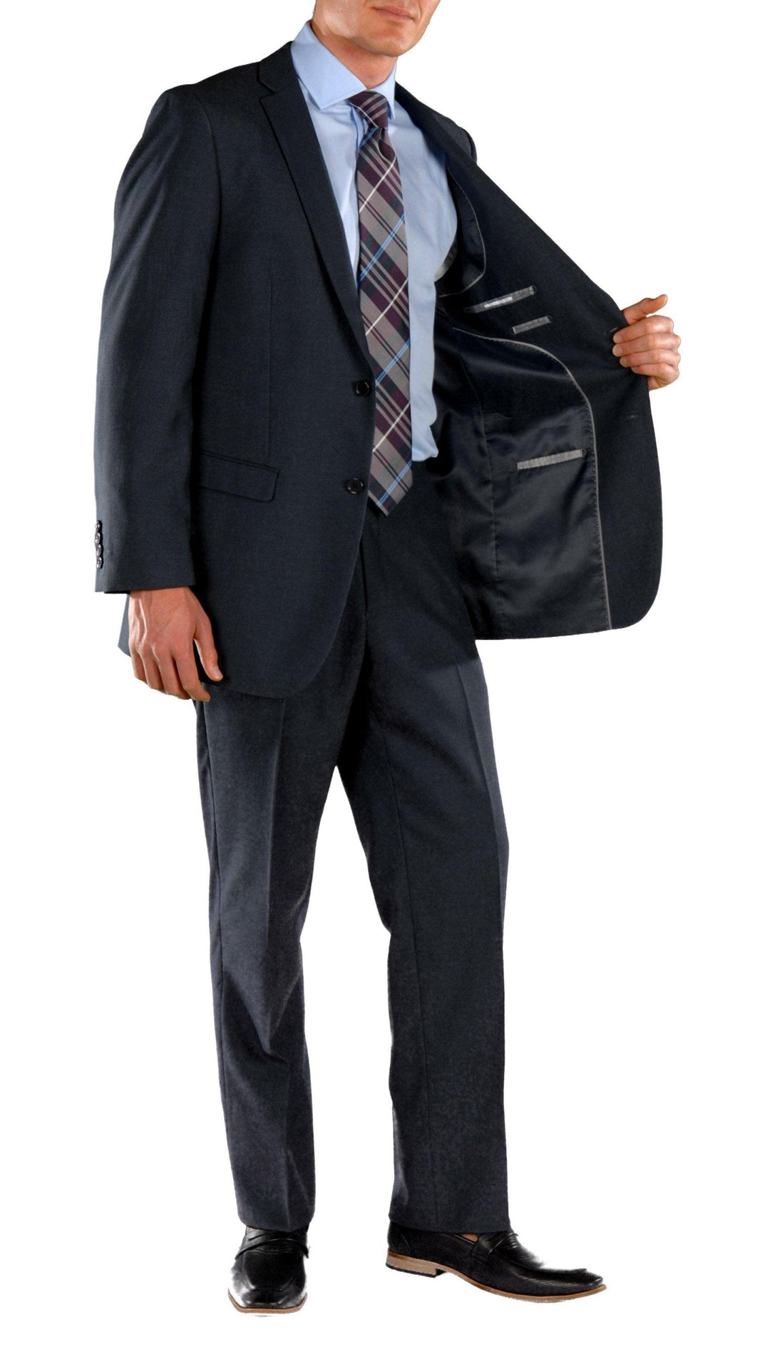 Ford Navy Blue Regular Fit 2 Piece Suit - Ferrecci USA 