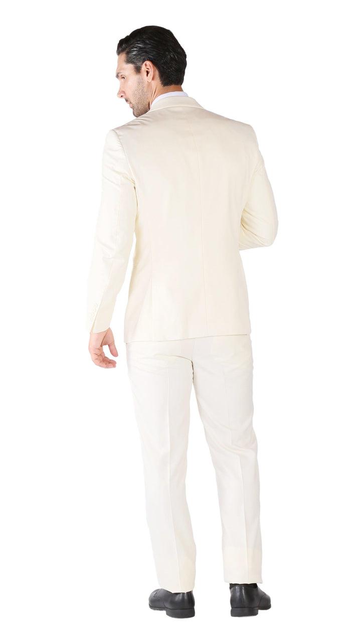 Hart 3pc Slim Fit Winter White Suit - Ferrecci USA 