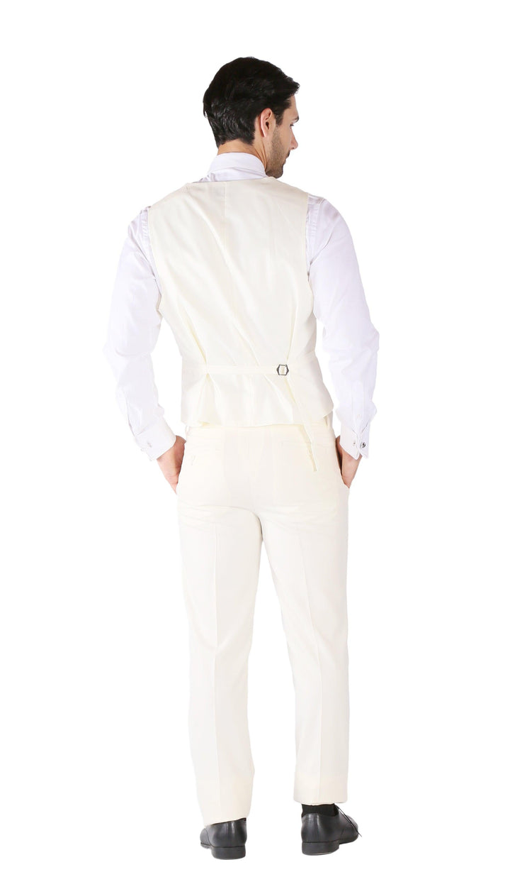 Hart 3pc Slim Fit Winter White Suit - Ferrecci USA 