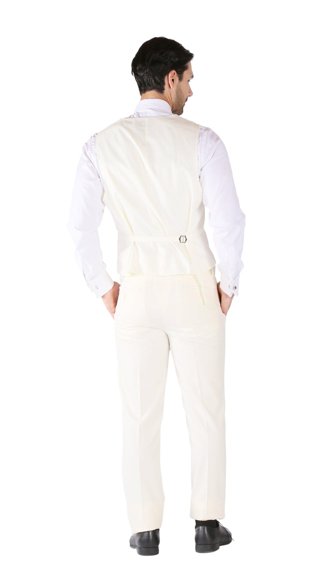 Hart 3pc Slim Fit Winter White Suit Hart 3pc Slim Fit Winter White Suit