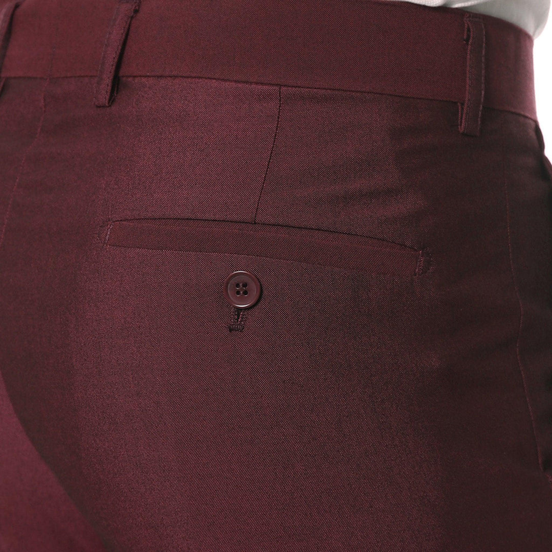 Hudson Burgundy Slim Fit 2 Piece Suit - Ferrecci USA 