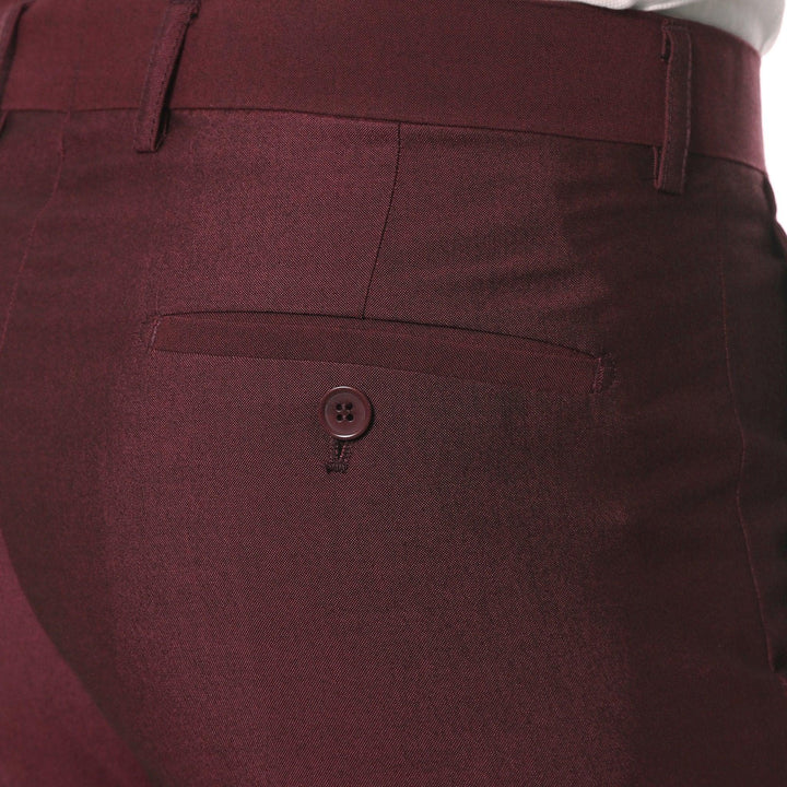 Hudson Burgundy Slim Fit 2 Piece Suit - Ferrecci USA 