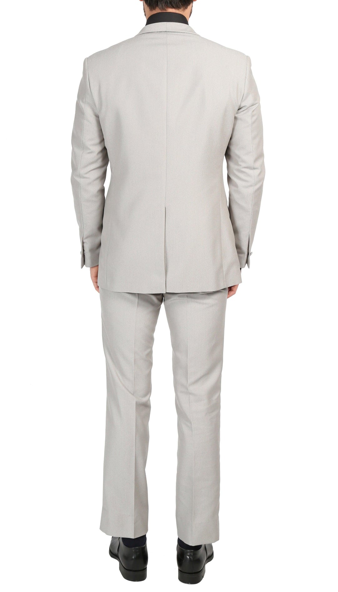 Mens Daxson Grey Slim Fit Shawl Collar 3pc Tuxedo - Ferrecci USA 