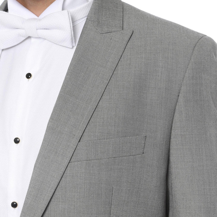 Mens Grey Cutaway Regular Fit 2 Piece Tuxedo Suit - Ferrecci USA 