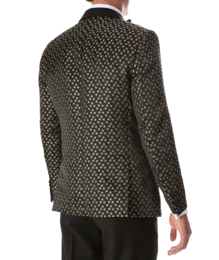 Mens Pronto Gold Star Modern Fit Tuxedo Blazer - Ferrecci USA 