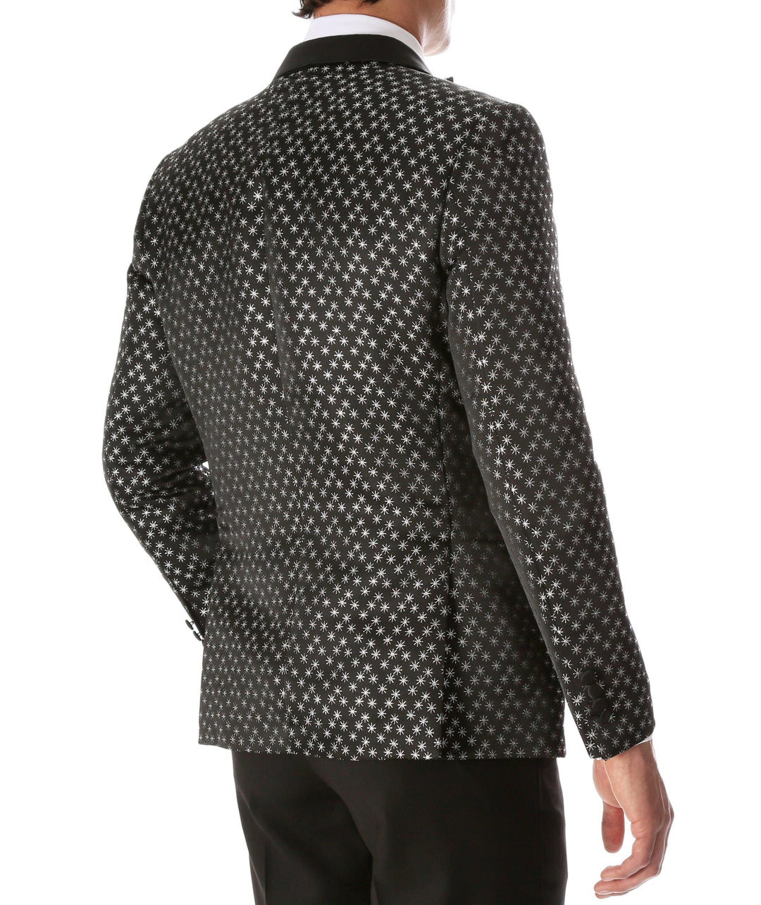 Mens Pronto Silver Star Modern Fit Tuxedo Blazer - Ferrecci USA 