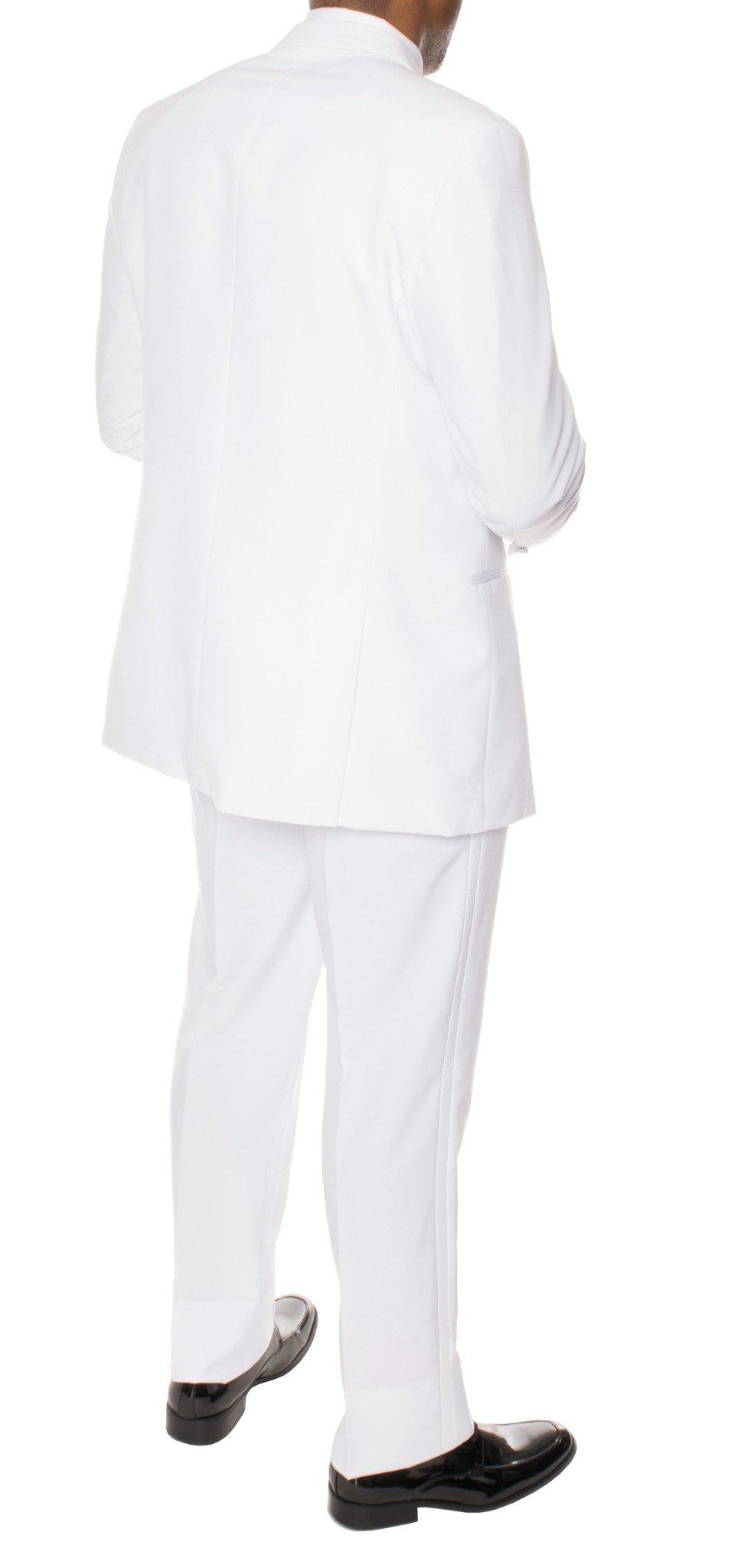 Paul Lorenzo Mens White Regular Fit 2 Piece Tuxedo - Ferrecci USA 