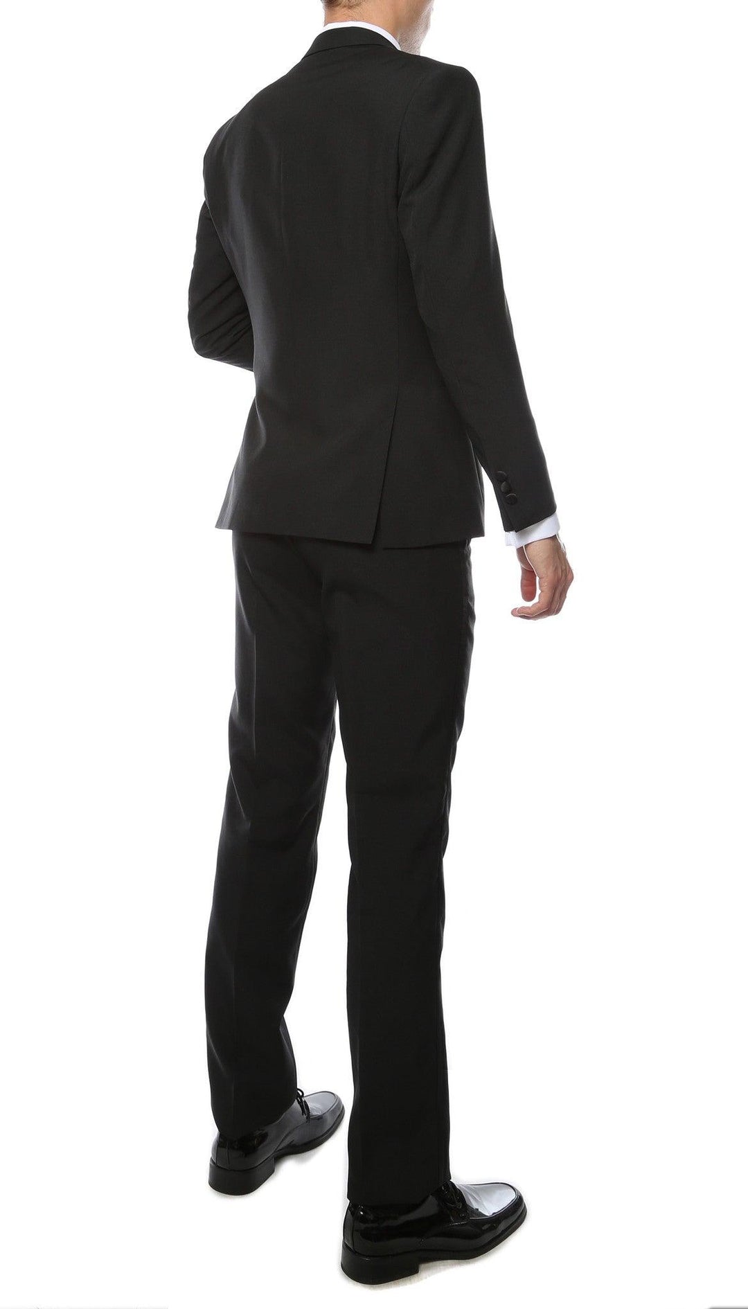 Paul Lorenzo MMTUX Black Slim Fit 2pc Tuxedo - Ferrecci USA 