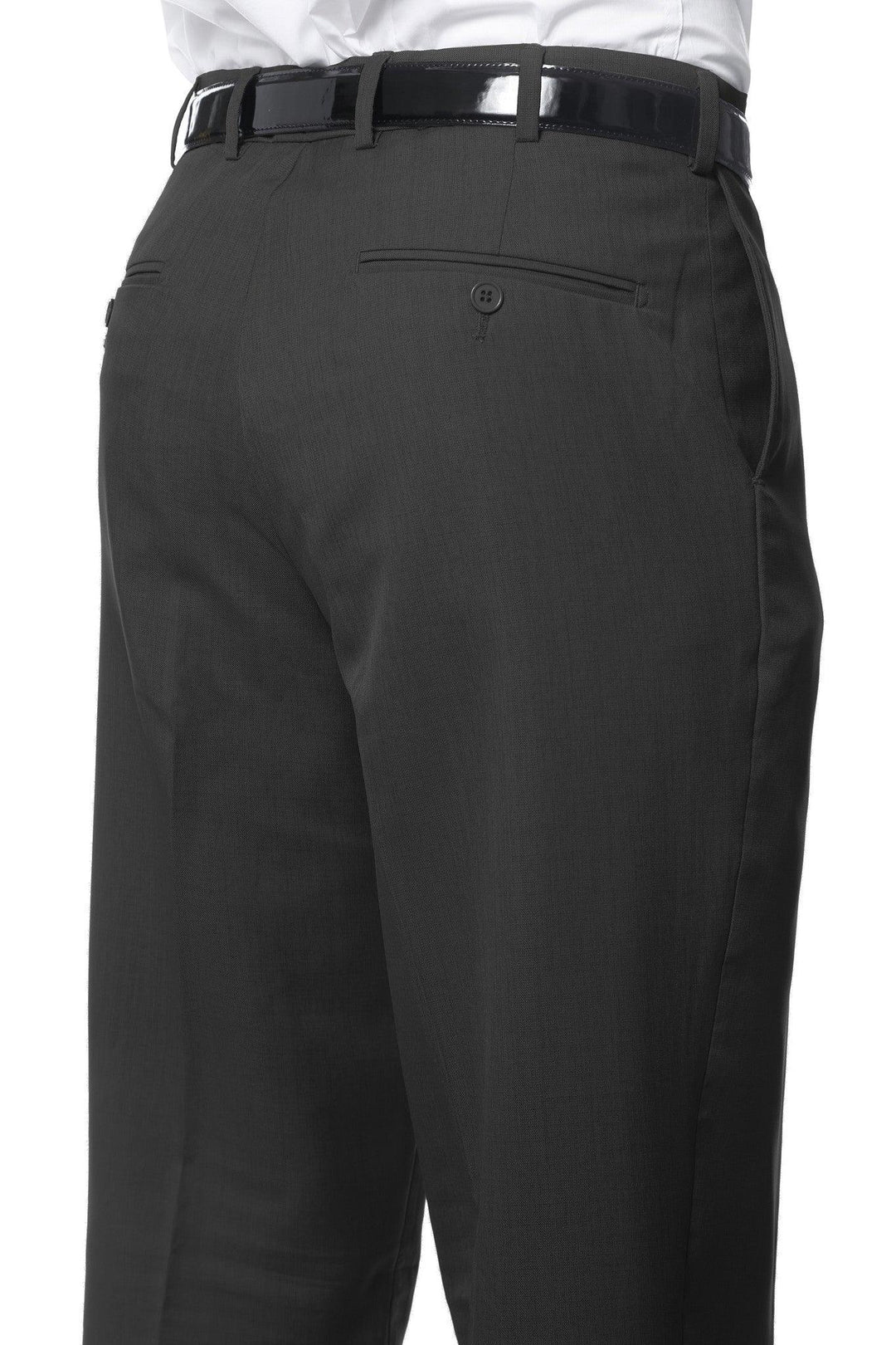 Premium Taupe Regular Fit Suspender Ready Formal &amp; Business Pants - Ferrecci USA 
