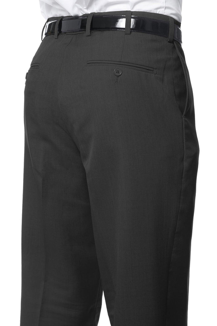 Premium Taupe Regular Fit Suspender Ready Formal &amp; Business Pants - Ferrecci USA 
