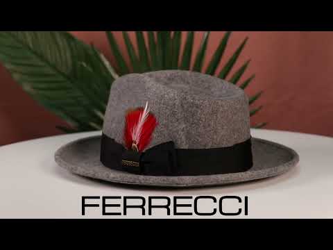 Crushable Grey Melange 100% Australian Wool Fedora Hat video