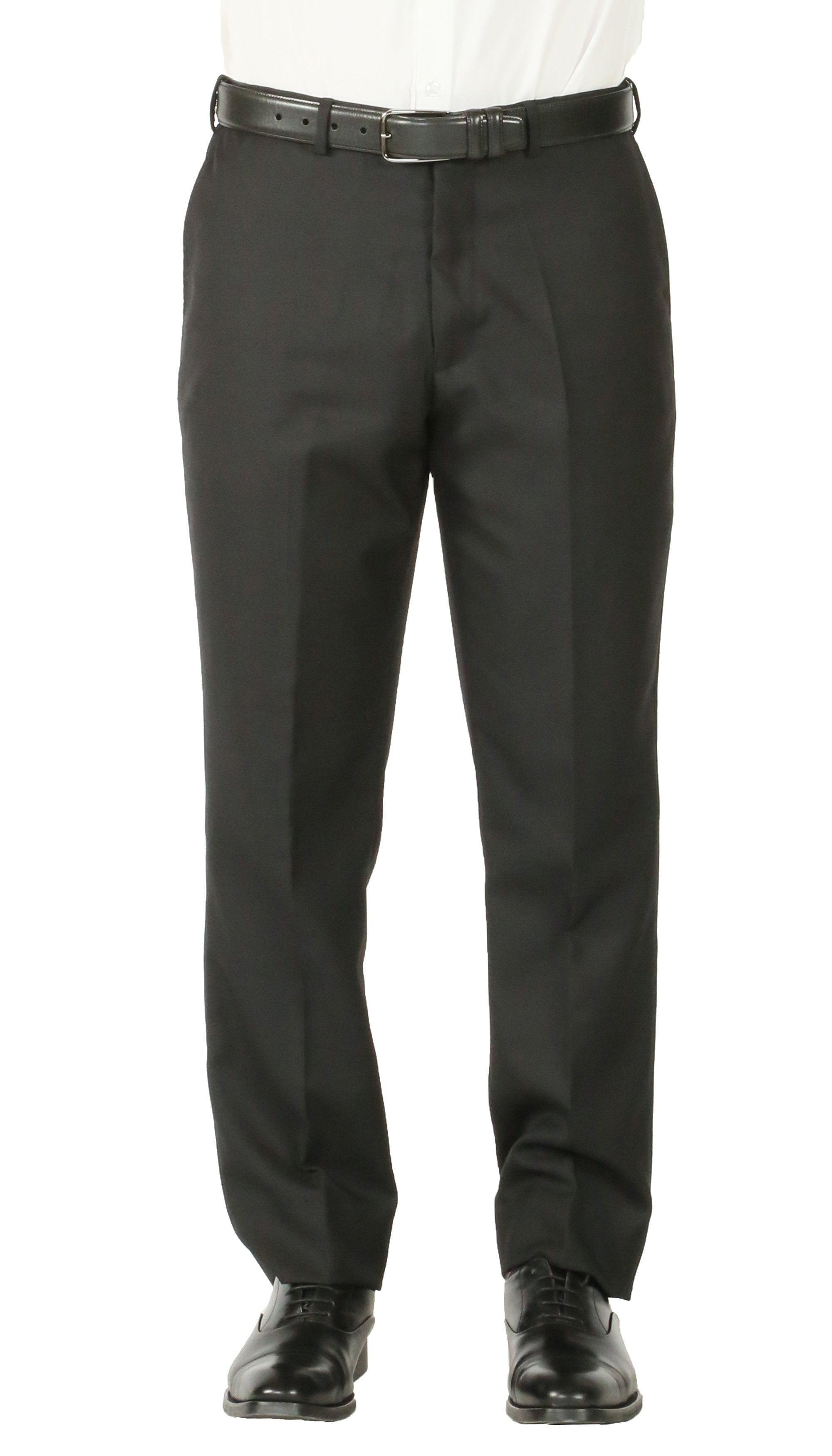 Rod Premium Black 2 Piece Wool Suit Stain Resistant Traveler Suit with 2  Pairs of Pants