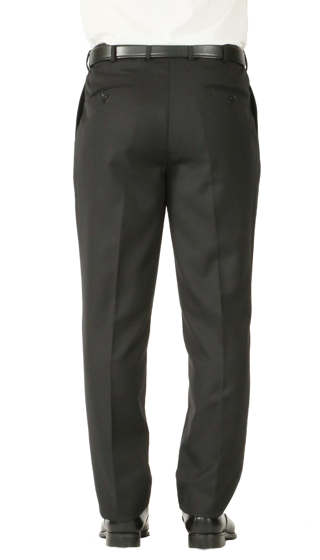 Rod Premium Black 2 Piece Wool Suit Stain Resistant Traveler Suit with 2  Pairs of Pants