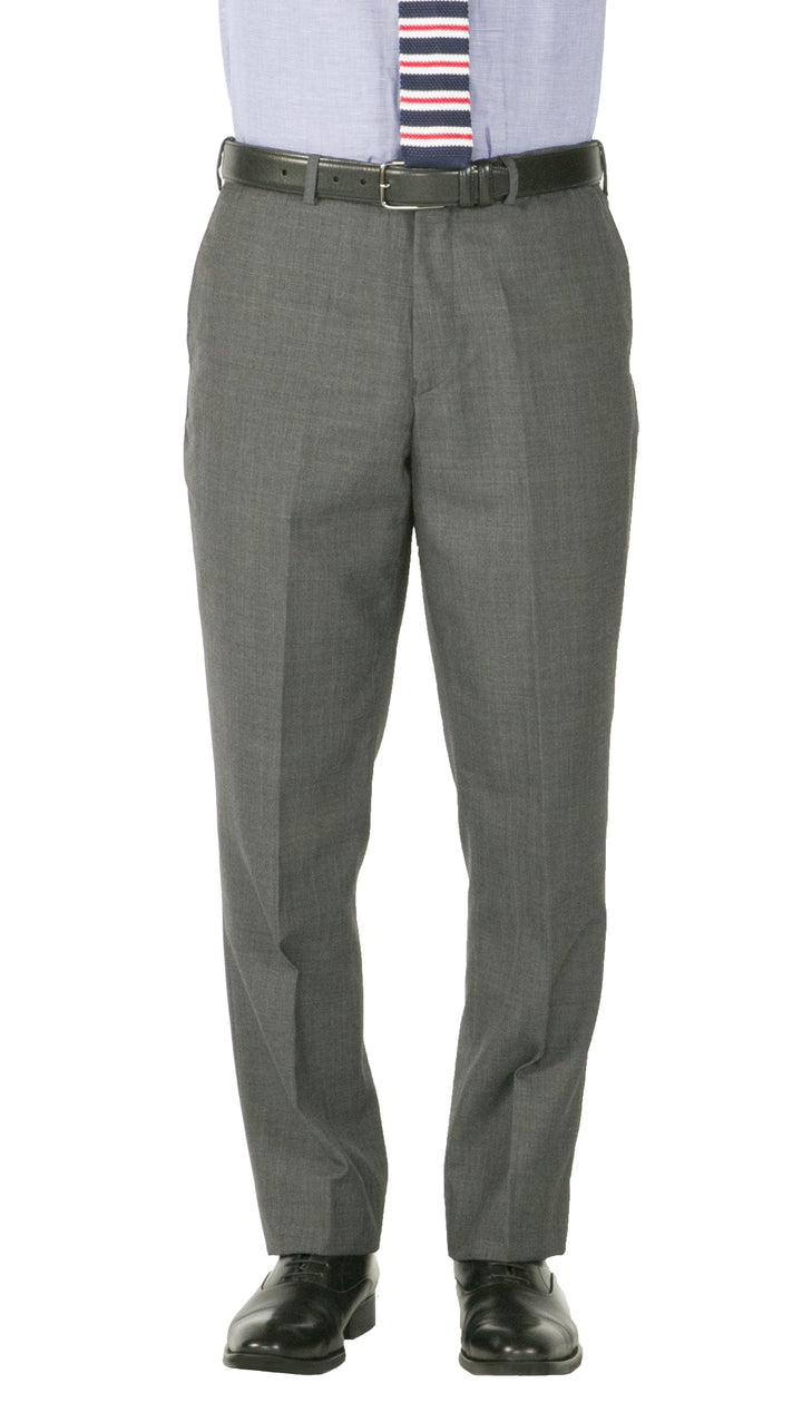 Rod Premium Grey Wool 2pc Stain Resistant Traveler Suit - w 2 Pairs of Pants - Ferrecci USA 