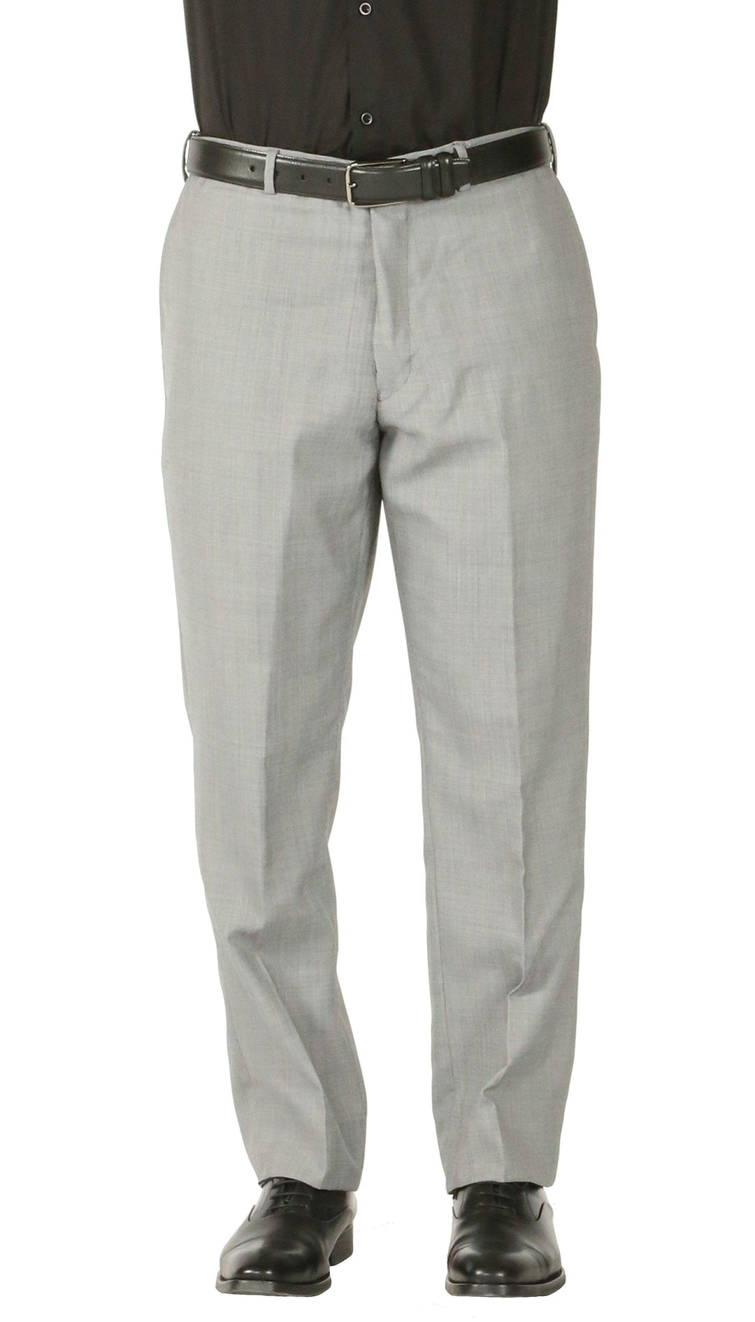 Rod Premium Light Grey Wool 2 Piece Suit Stain Resistant Traveler Suit - w 2 Pairs of Pants - Ferrecci USA 