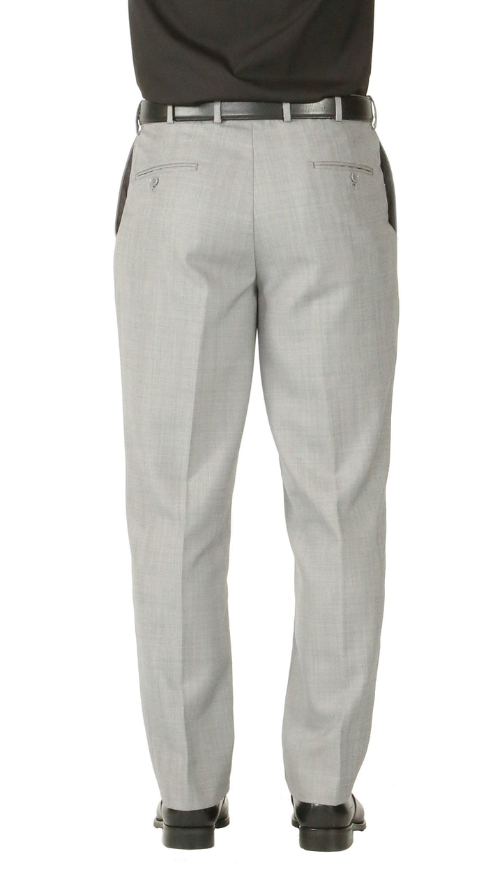 Rod Premium Light Grey Wool 2 Piece Suit Stain Resistant Traveler Suit - w 2 Pairs of Pants - Ferrecci USA 