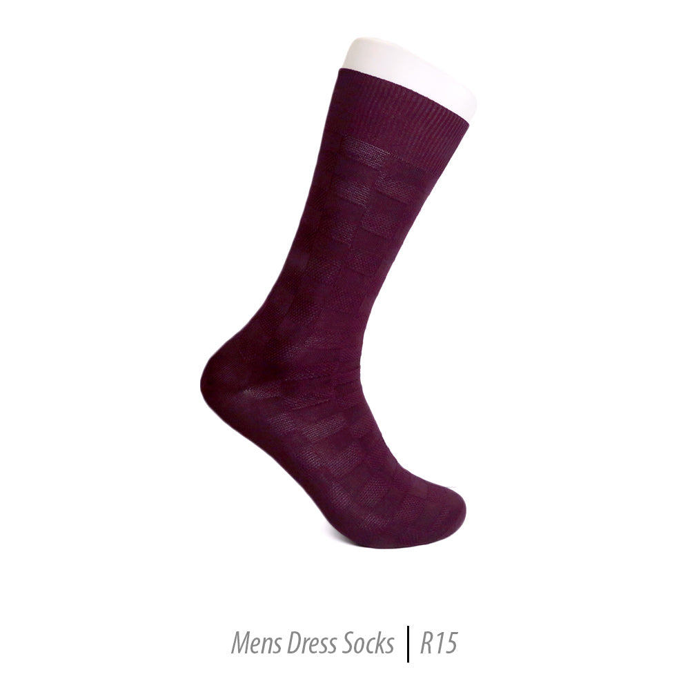 Men's Short Nylon Socks R15 - Burgundy - FHYINC best men's suits, tuxedos, formal men's wear wholesale