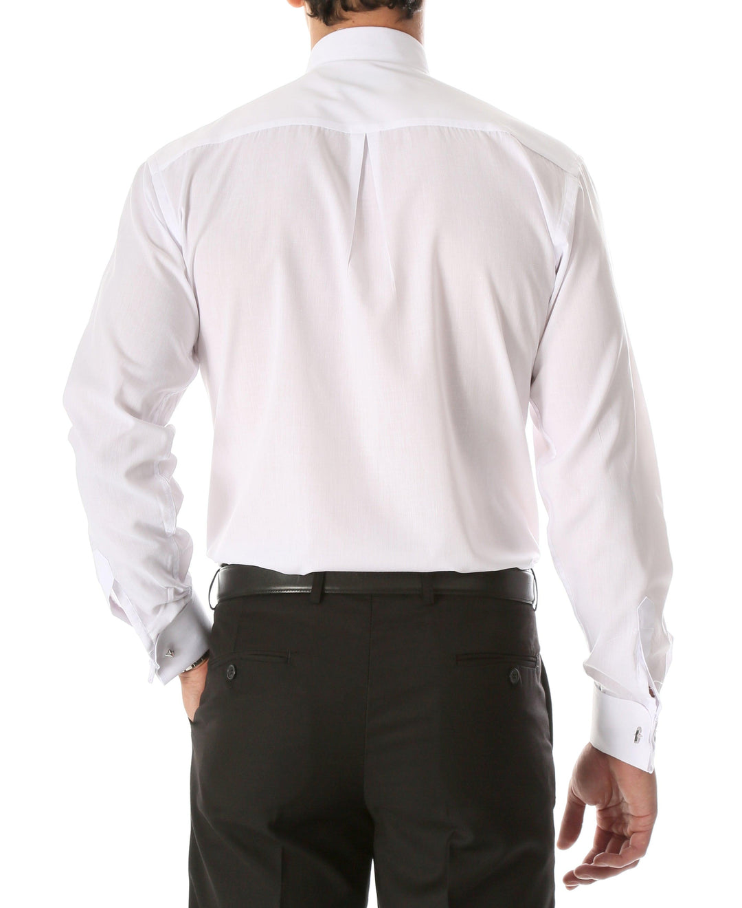 White clerical shirt with tab collar detail