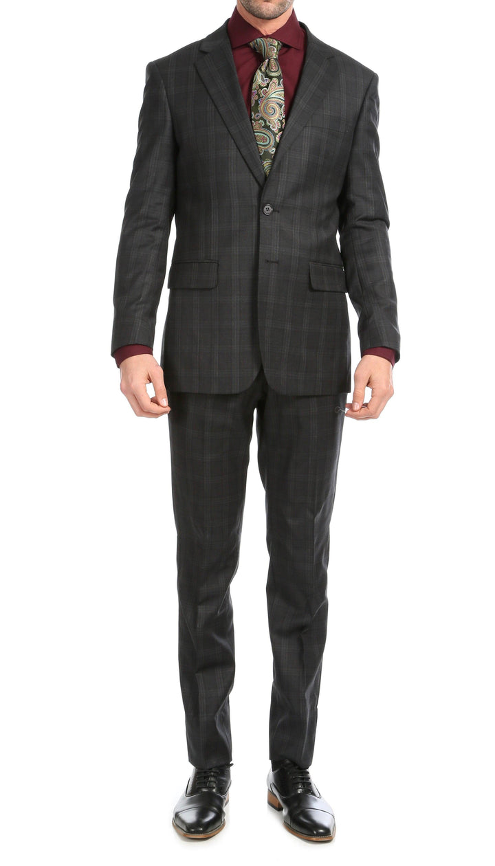 Yves Black Plaid Check Men&