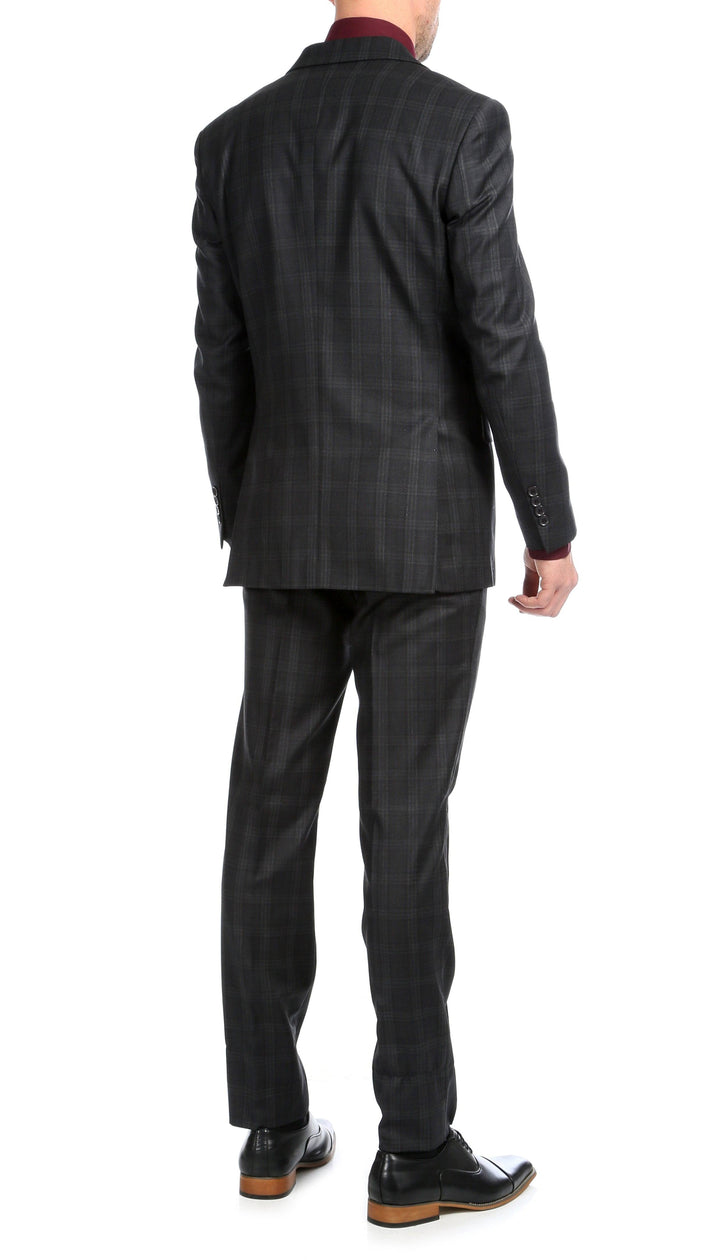 Yves Black Plaid Check Men&