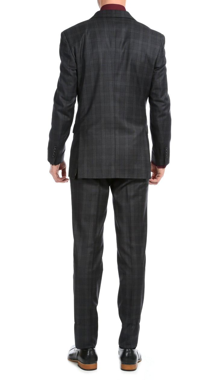 Yves Black Plaid Check Men&