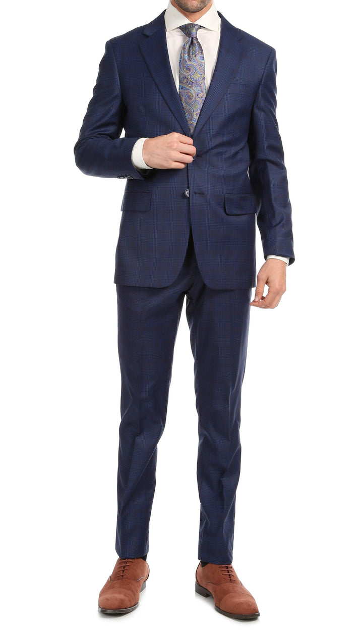 Yves Blue Plaid Check Men&