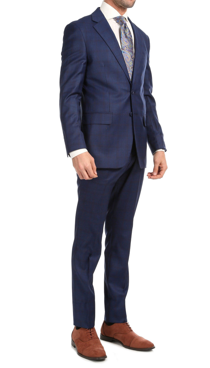 Yves Blue Plaid Check Men&