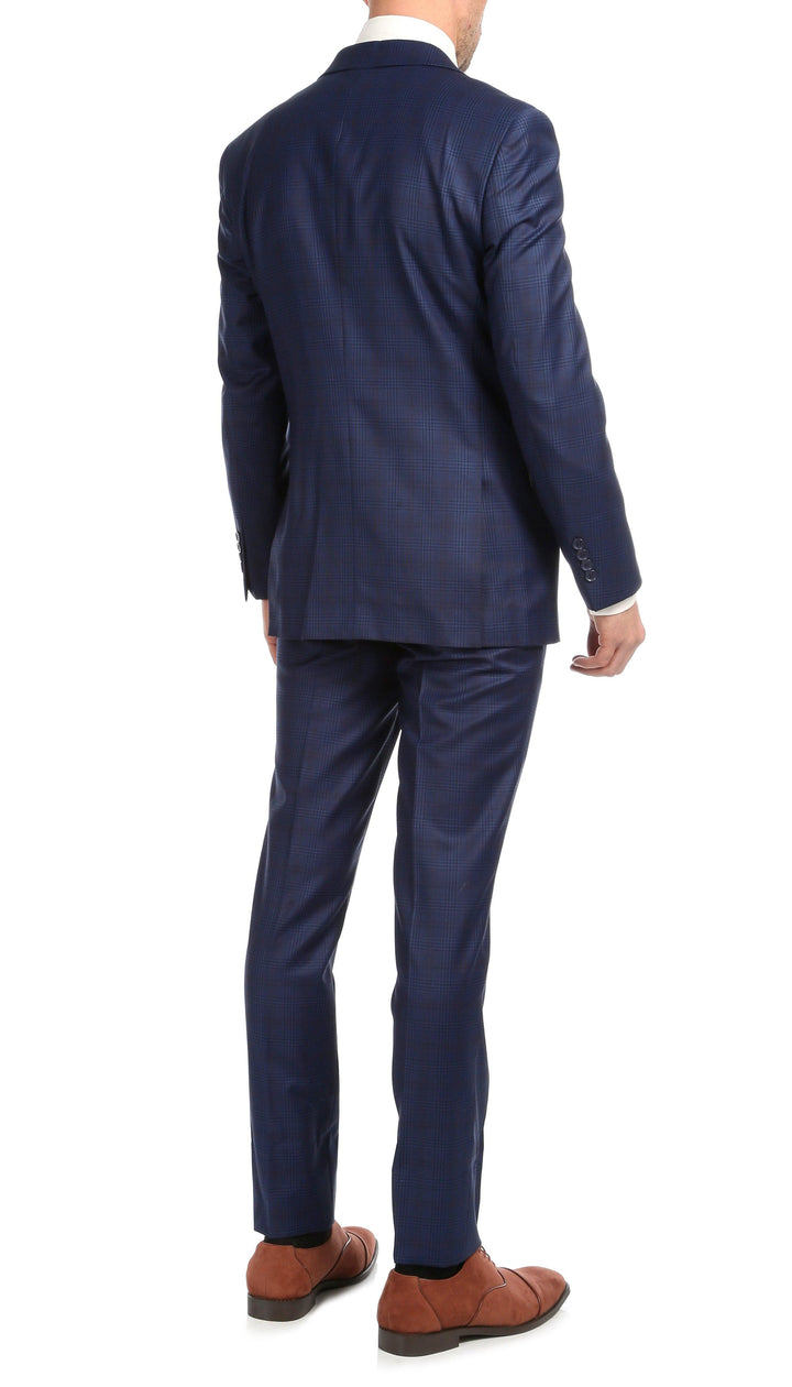 Yves Blue Plaid Check Men&