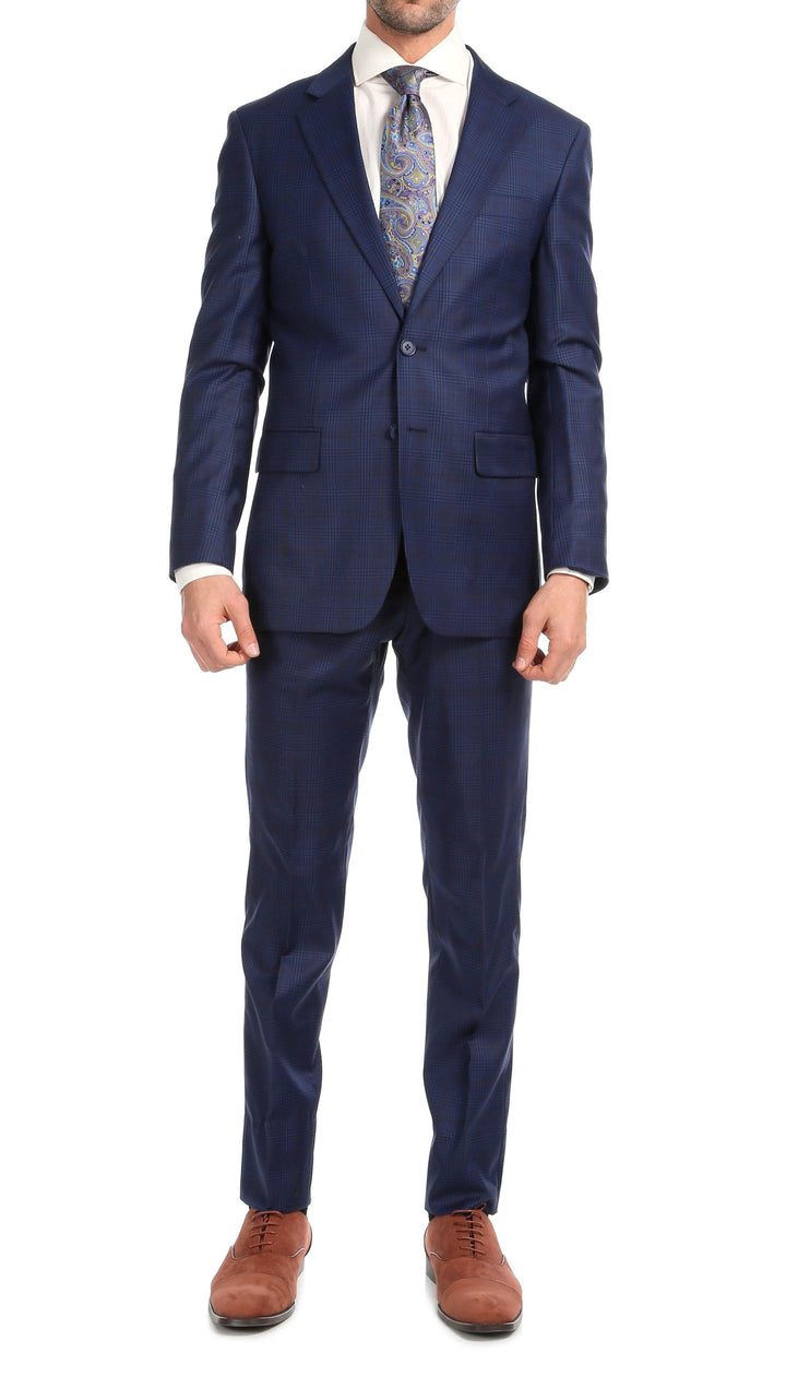 Yves Blue Plaid Check Men&