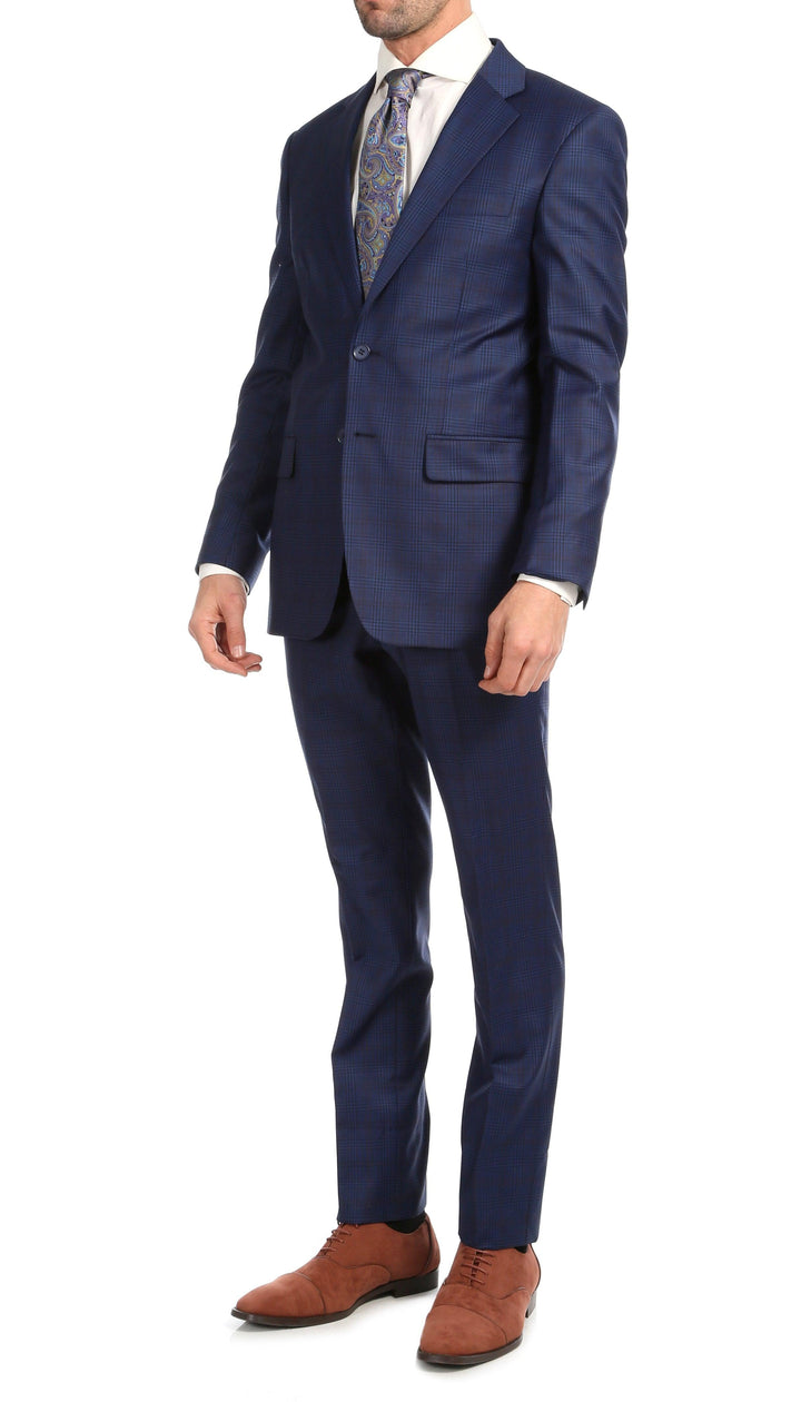 Yves Blue Plaid Check Men&