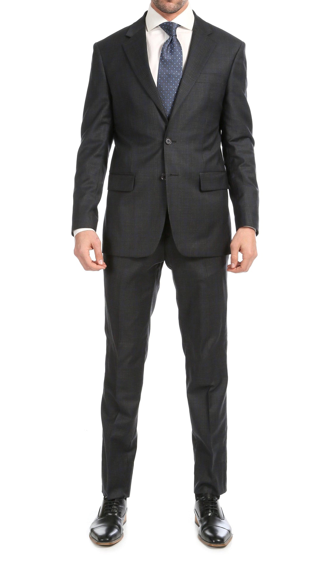 Yves Grey Plaid Check Men&