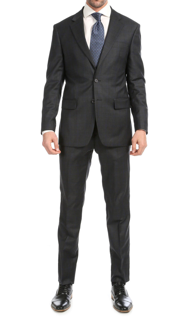 Yves Grey Plaid Check Men&