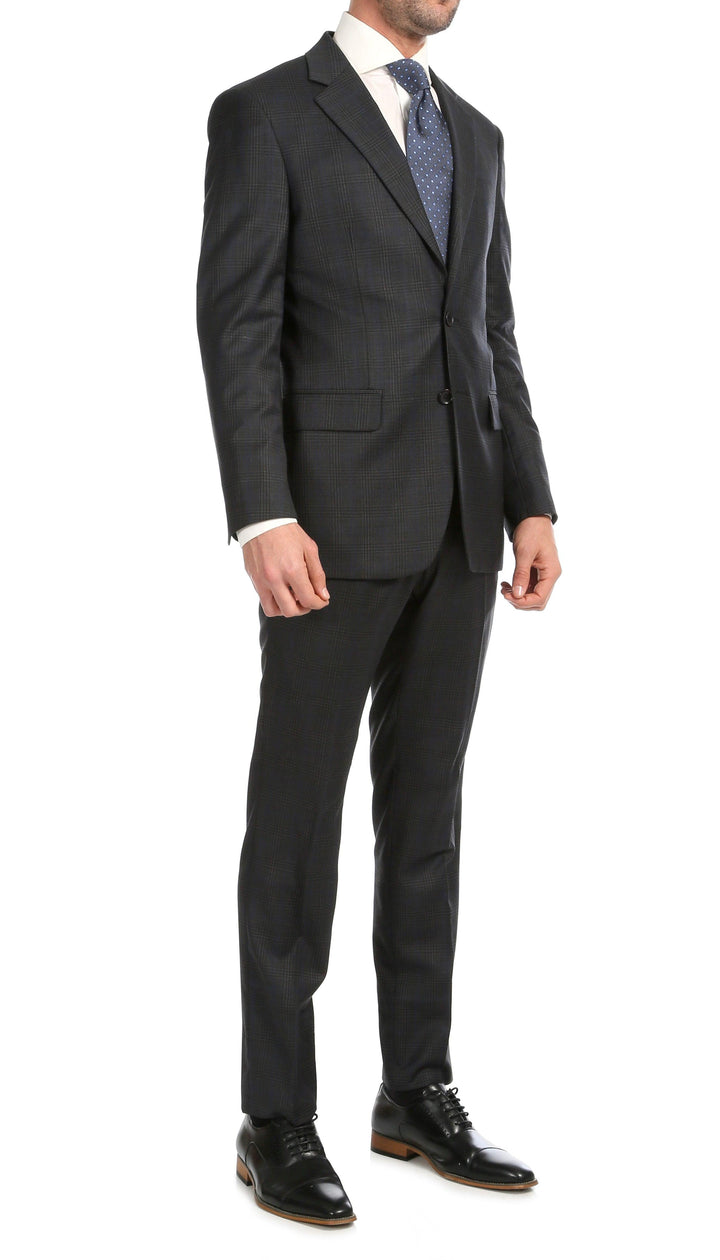 Yves Grey Plaid Check Men&