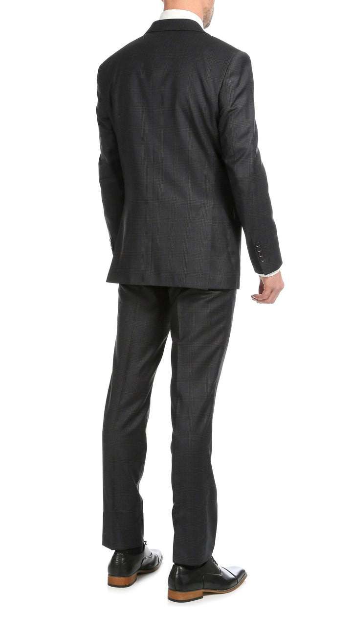 Yves Grey Plaid Check Men&