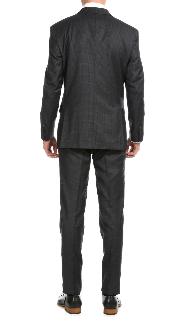 Yves Grey Plaid Check Men&