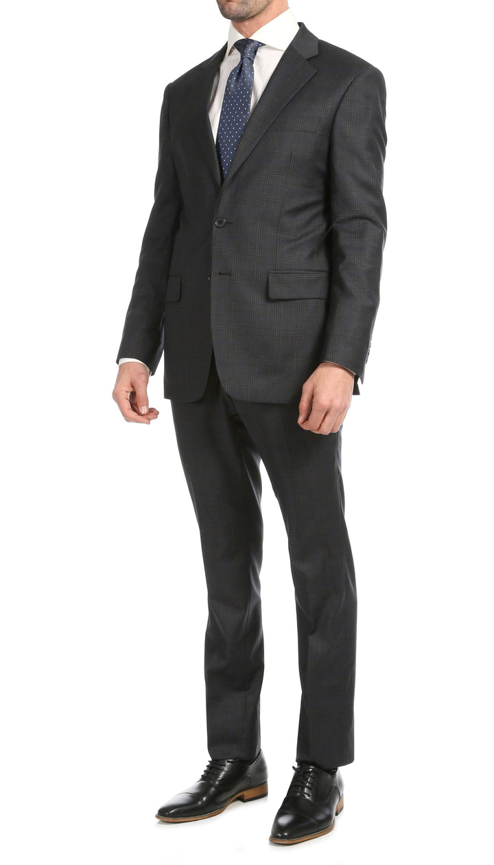 Yves Grey Plaid Check Men&