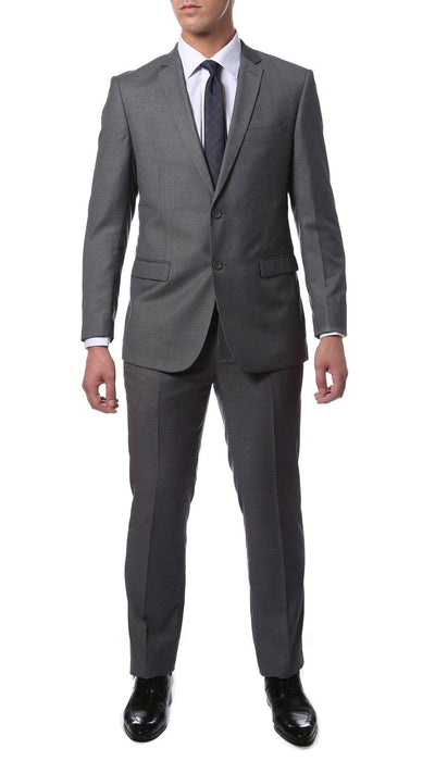 Charcoal Slim Fit Modern Men's 2 Piece Suit - Ferrecci USA 