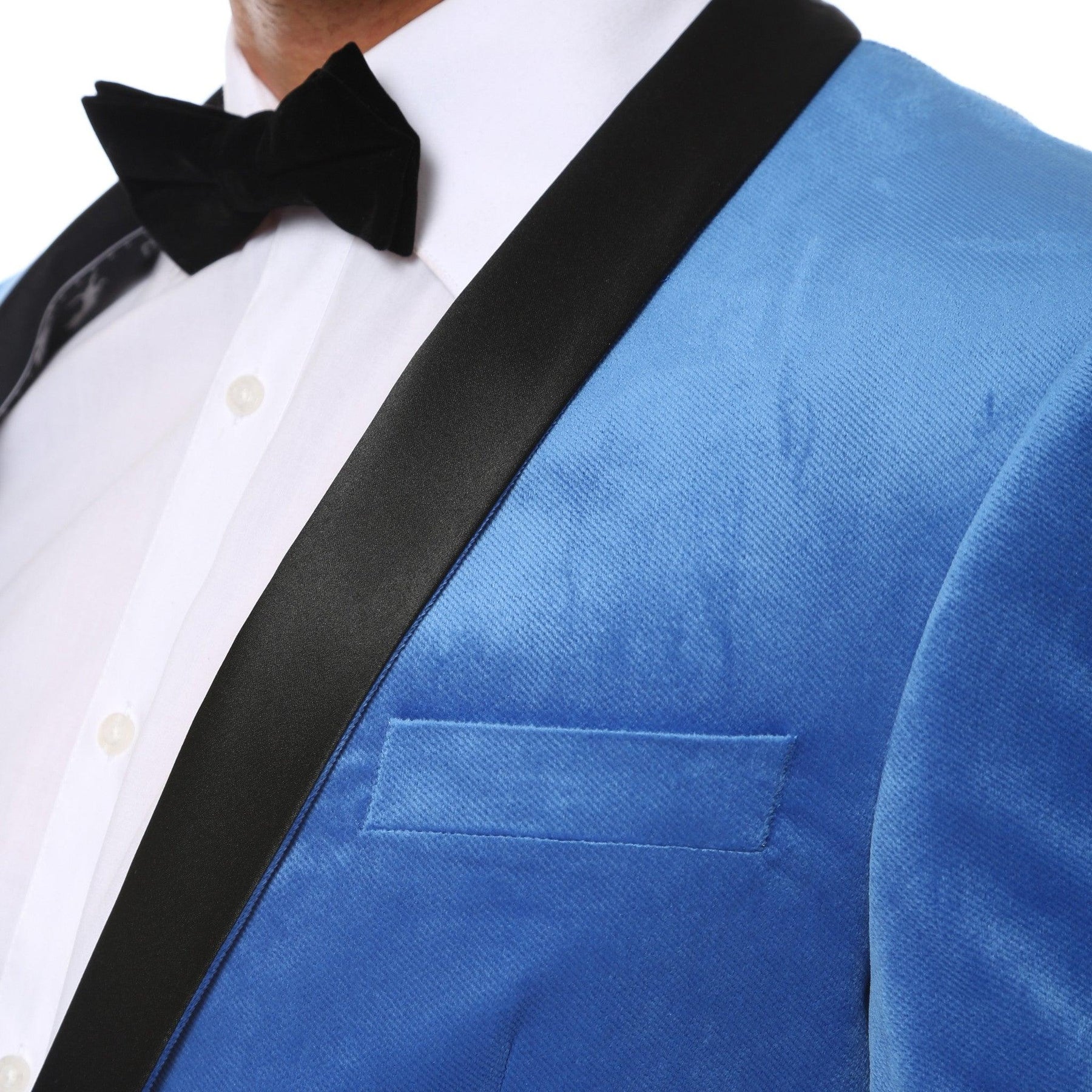 Tazio Mens Blue Texture Velvet Blazer Slim Fit MJ164S-02 Size 44 Short  Final Sale