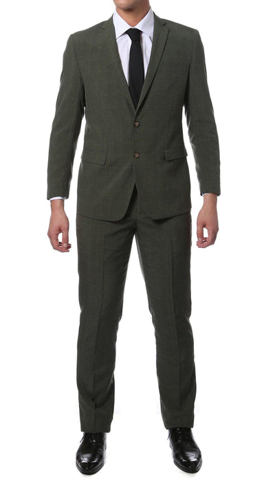 Etro Green Glen Plaid Slim Fit 2 Piece Suit - Ferrecci USA 