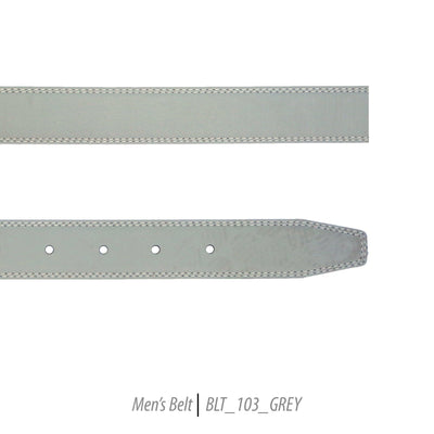 Ferrecci Mens 100% Genuine 103 Grey Leather Belt - One size Fits All - Ferrecci USA 