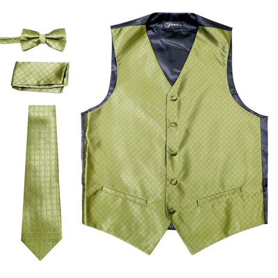 Ferrecci Mens 300-20 Olive Diamond Vest Set - Ferrecci USA 