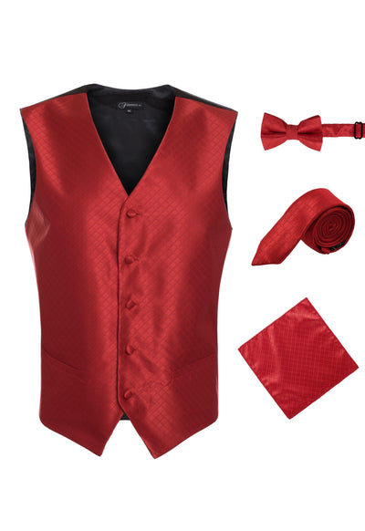 Ferrecci Mens 300-21 Red Diamond Vest Set - Ferrecci USA 