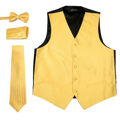Ferrecci Mens 300-33 Yellow Diamond Vest Set - Ferrecci USA 