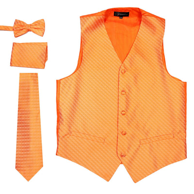Ferrecci Mens 300 Orange Diamond Vest Set - Ferrecci USA 