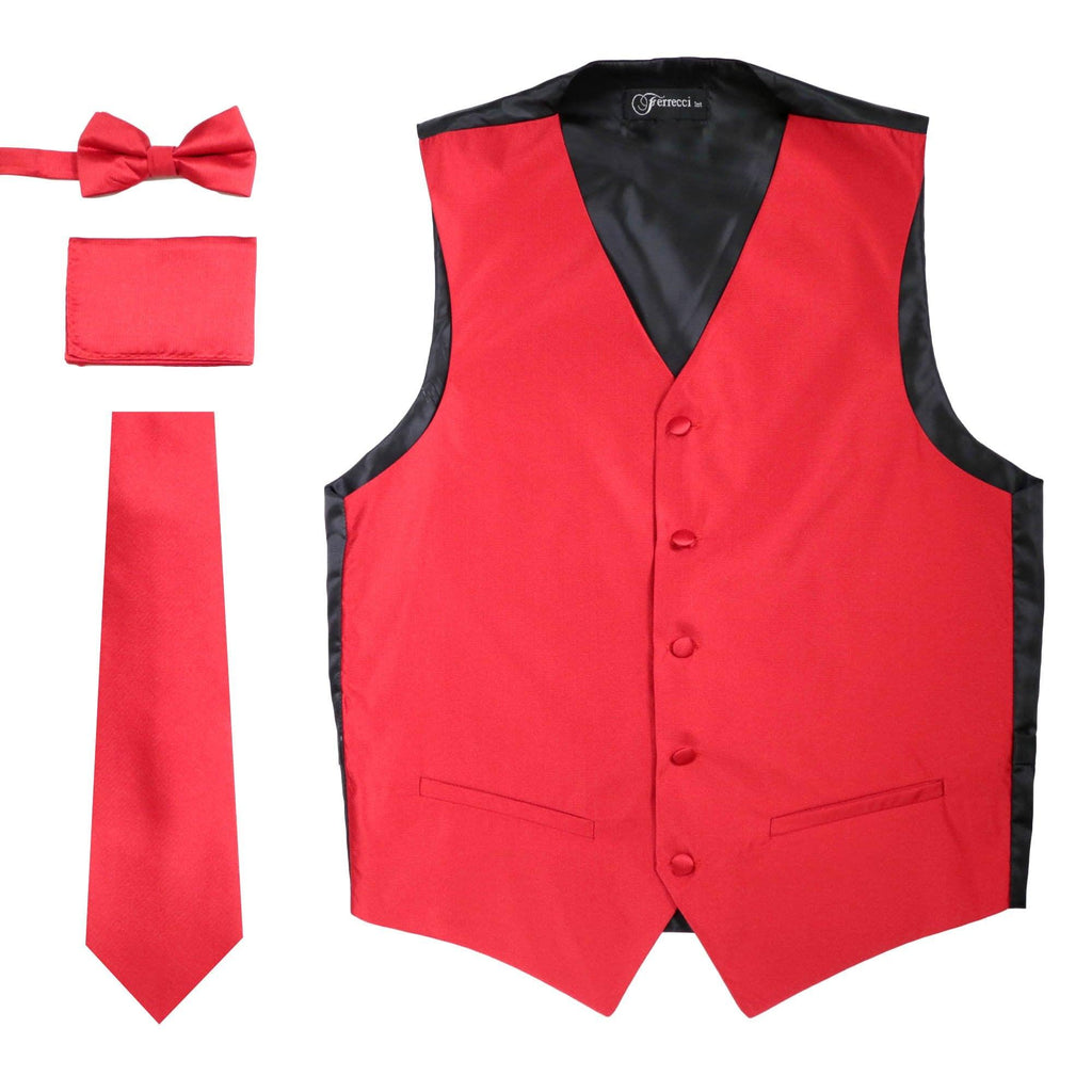 Red sale wedding vest