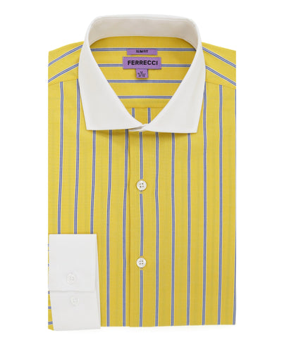 Ferrecci - The Kingsley Slim Fit Cotton Dress Shirt - Ferrecci USA 