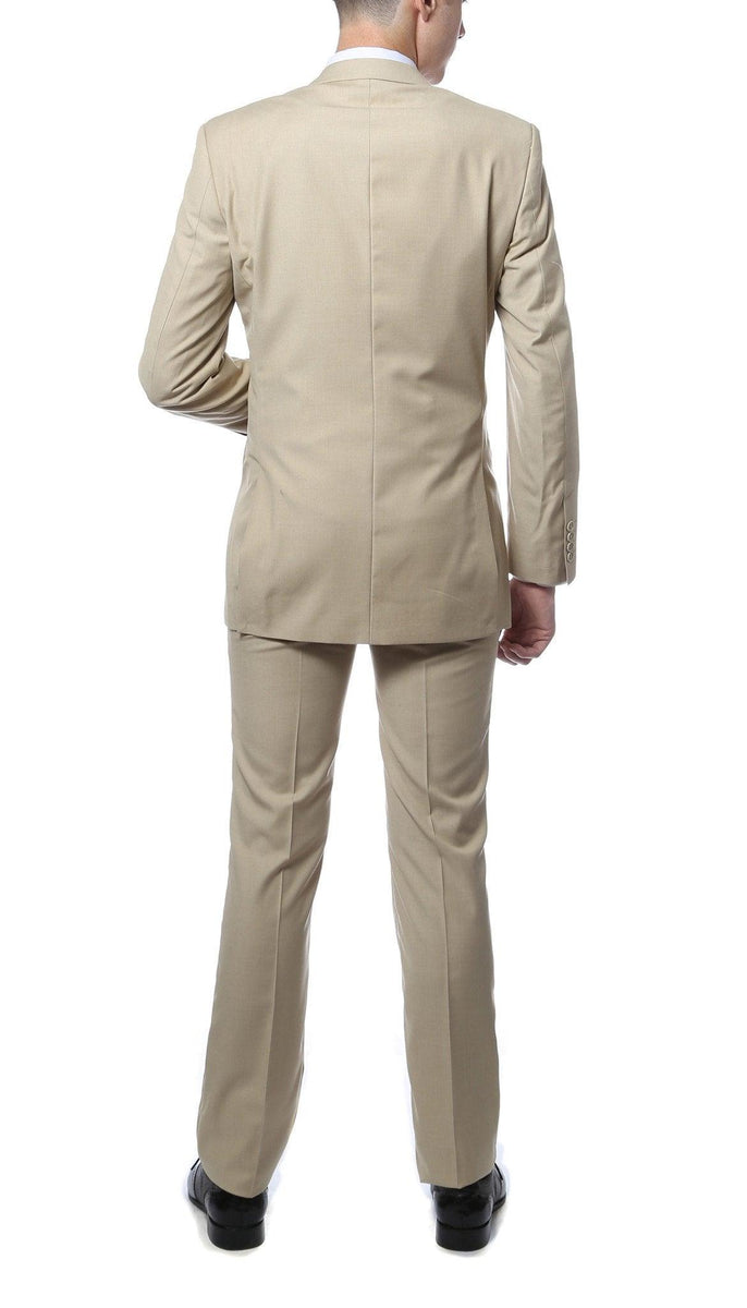 FS22 Mens Tan Regular Fit 2 Piece Suit