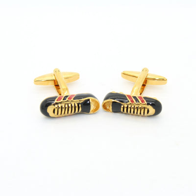 Goldtone Shoe Cuff Links With Jewelry Box - Ferrecci USA 