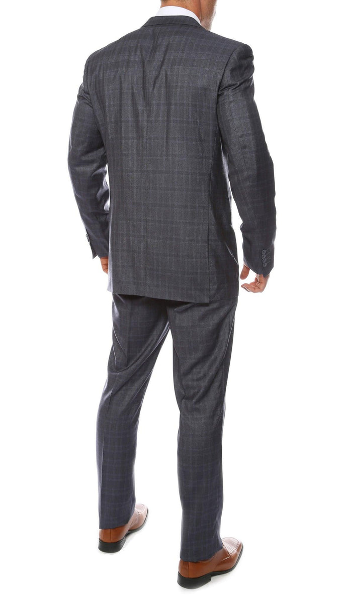 Hamilton Slim Fit Navy Check Suit