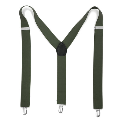 Hunter Green Vintage Style Unisex Suspenders - Ferrecci USA 